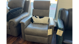 Outlet - Royce Swivel Recliner - Vuiton Smoke