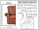 Anzio - Sofa 3-Seat - Palio Whiskey