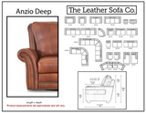 Anzio Deep- Sofa 3-seat - Sequoia Brown