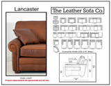 Lancaster - Sofa 3-Seat W/ 2 Throw Pillows - Jupiter Saddle