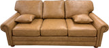 Lancaster - Sofa 3-Seat W/ 2 Throw Pillows - Jupiter Saddle