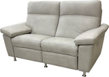 Roma - Loveseat with Power RA/LA Incliners & Power Headrests - Sequoia Smooth Pebble