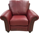 Anzio - Chair with Pushback Recliner - Jupiter Rouge