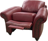 Anzio - Chair with Pushback Recliner - Jupiter Rouge