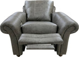 Anzio - Chair with Power Pushback Recliner - Palio Grey