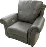 Anzio - Chair with Power Pushback Recliner - Palio Grey