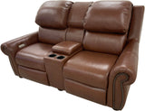 Towne - Loveseat w/Console with Power RA/LA Incliners - Jupiter Acorn