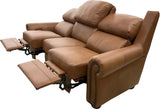 Towne - Sofa with Power RA & LA Incliners - Sequoia Saddle